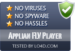 Applian FLV Player is free of viruses and malware.