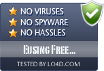 Eusing Free Registry Cleaner has tested clean of viruses and malware.