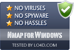 Nmap for Windows is free of viruses and malware.