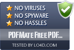 PDFMate Free PDF Converter is free of viruses and malware.