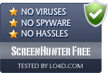 ScreenHunter Free is free of viruses and malware.